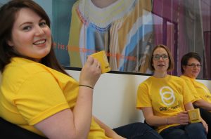 Sightsavers supporter care team enjoying a cup of tea