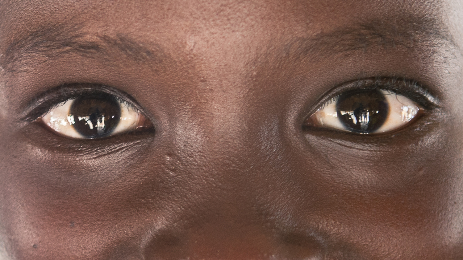 A close-up of a girl's eyes.