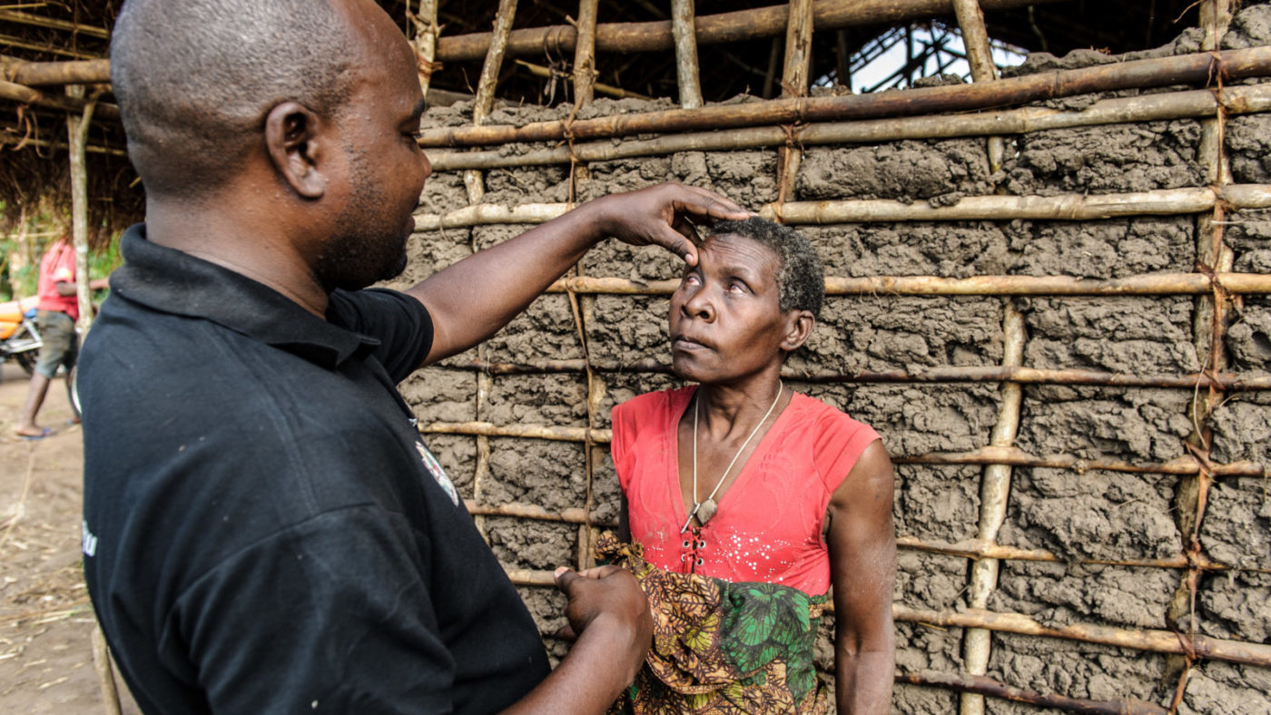 Aluna is examined by Dr Mwita