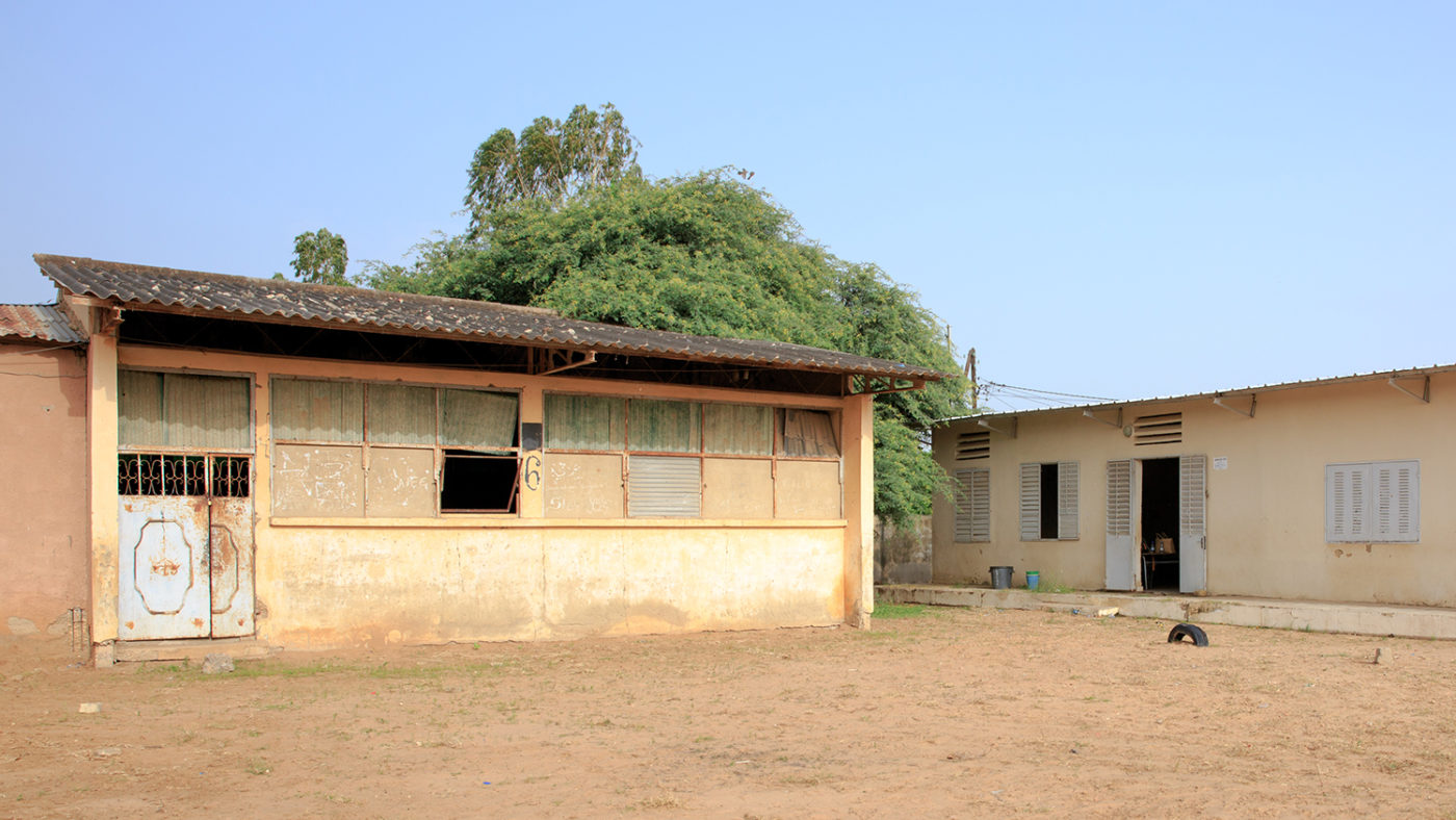 A school in Senegal that is used as a polling station during elections.