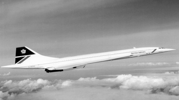 Concorde in flight.
