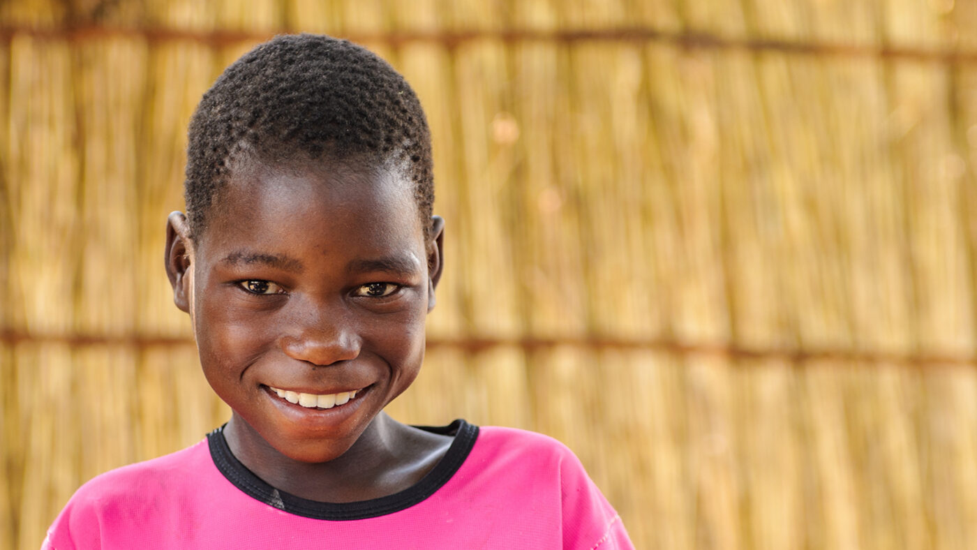 Mwiza showing significant improvement and ready to start school after receiving treatment a year and half ago.