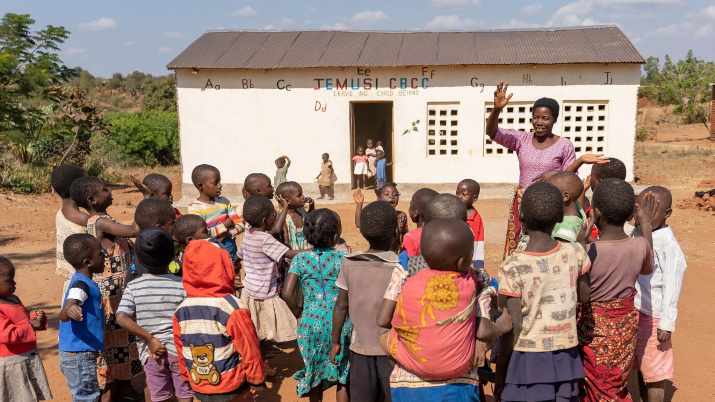 Children at an inclusive pre-school in Malawi